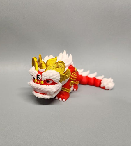 Chinese New Year Articulated Lion Figurine | Good Luck Good Fortune | Lunar New Year 2024