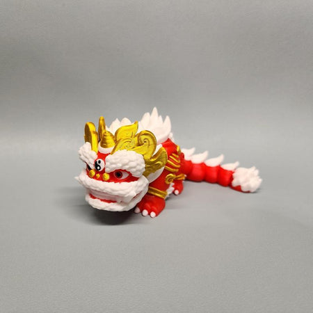 Chinese New Year Articulated Lion Figurine | Good Luck Good Fortune | Lunar New Year 2024