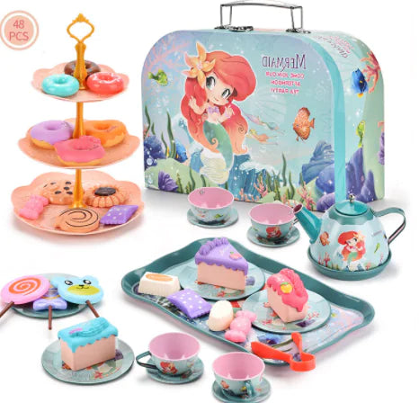 Load image into Gallery viewer, Girls Play House Simulation Dessert &amp; Tea Toy Set
