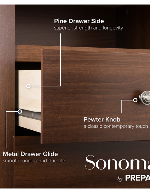 Load image into Gallery viewer, Sonoma Cherry 6-Drawer Double Dresser for Bedroom, CDC-6330-V, 59&quot; W X 17.5&quot; D X 29&quot; H
