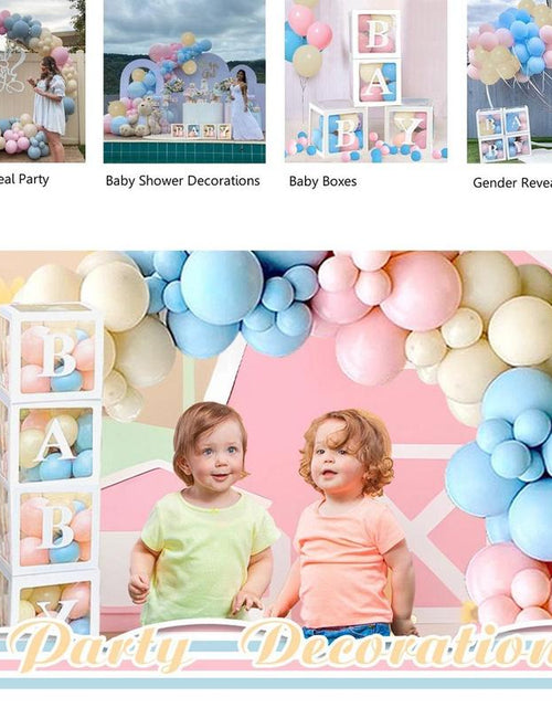 Load image into Gallery viewer, Gender Reveal Baby Shower Balloon Garland Arch Kit,176Pc Latex Balloon Box Decoration,Pink and Blue Balloon Decor,Baby Shower Balloon Party Decoration
