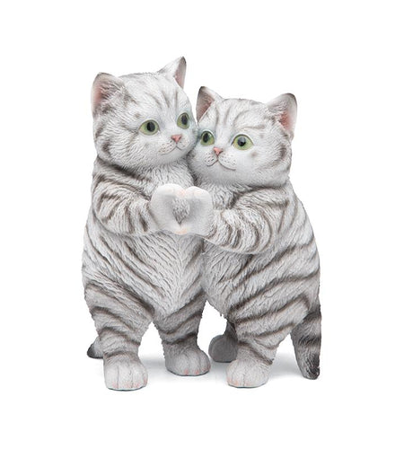 1PC Cute Hand Heart Gesture Cats Resin Statue - Home Office Desk Decor Statue, Creative Figurine Gift for Cat Lovers, Bookshelf Decoration, Perfect Gift for Valentine'S Day, Mother'S Day,Thanksgiving, Christmas