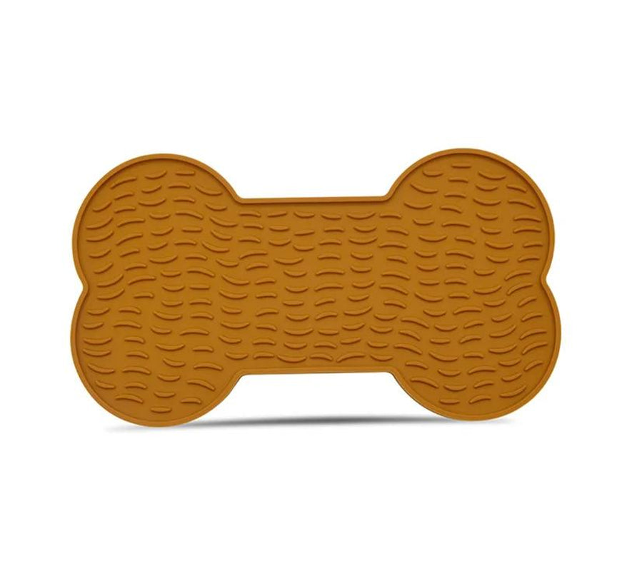 Dog Bone Slow Feeder Lick Mat - Reduce Anxiety and Boredom - Pet Supplies