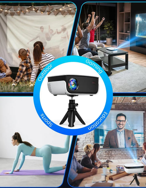 Load image into Gallery viewer, 1080P Mini Projector with Bluetooth,Keystone Correction,Up to Support 240&#39;&#39; Screen
