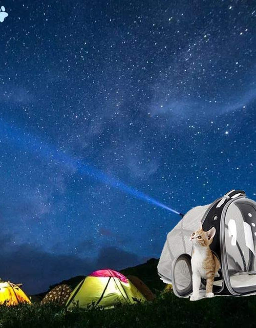 Load image into Gallery viewer, Cat Bubble Backpack with Fan, Fit up to 12 Lbs, Space Capsule Astronaut Clear Window Pet Travel Carrier Backpack for Cat and Small Puppy
