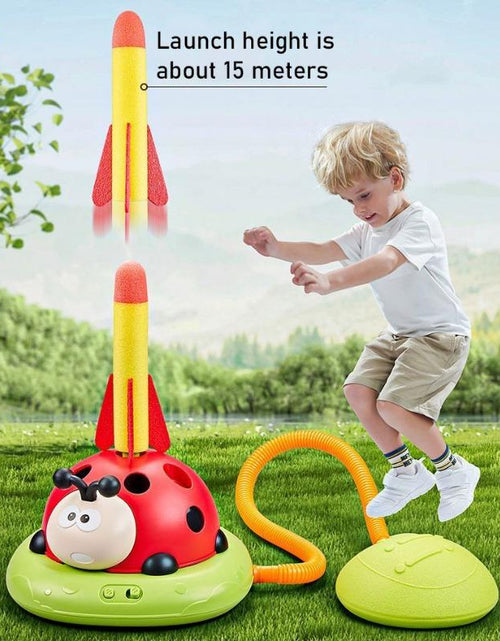 Load image into Gallery viewer, 3 in 1 Musical Jump, Toss Ring Game and Stomping Launch Rocket Launcher for Kids Outdoor Toys with Remote Control, Indoor outside Toys for Ages 4-8 5-7 8-13 Gifts
