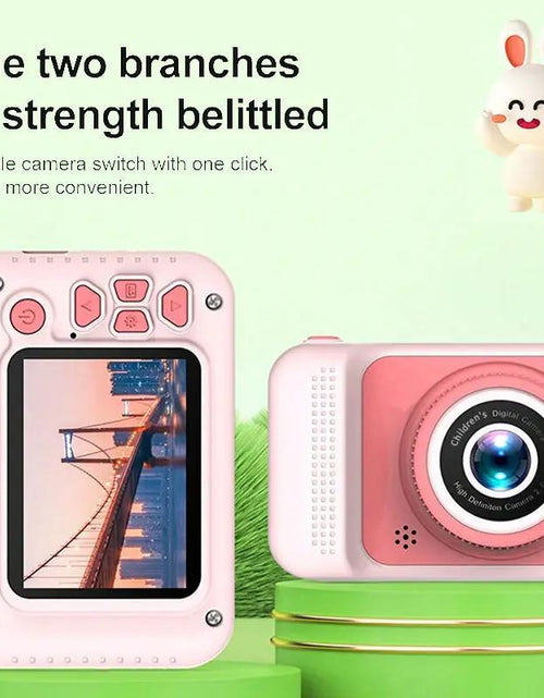 Load image into Gallery viewer, 1080P Mini Dual Lens Digital Camera for Summer, 2000W Front &amp; Rear Dual Compact Camera with Eye Protective Screen, Digital Camera, Anti-Fall High Definition Digital Cameras, Portable Digital Cameras for Video Shooting, Camera for Vlogging
