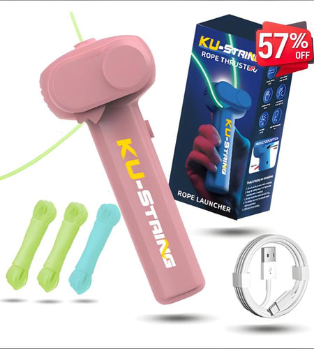 Children'S Guitar - Best Summer Gift for Kids, Perfect for Birthday, Music Parties & Outdoor Games - Motorized Rope Launcher with 3 Light-Up Ropes, USB Rechargeable, Portable & Durable for Kids' Fun!