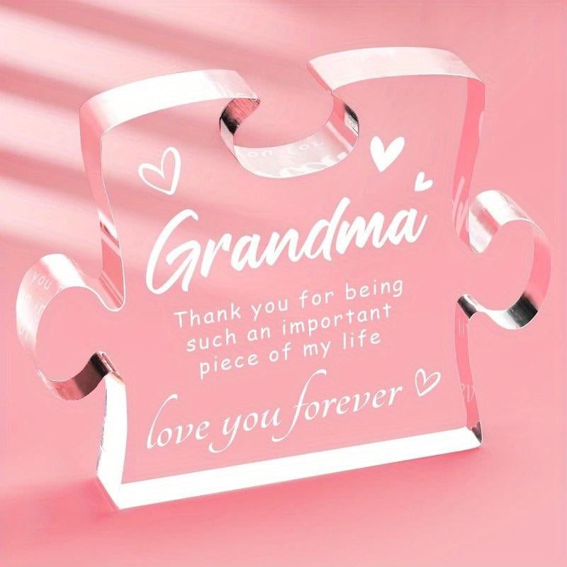 Acrylic Gift for Grandma - Christmas, Birthday, Mother'S Day & Thanksgiving Present from Granddaughter/Grandson - Home Decor Gift Idea Signs
