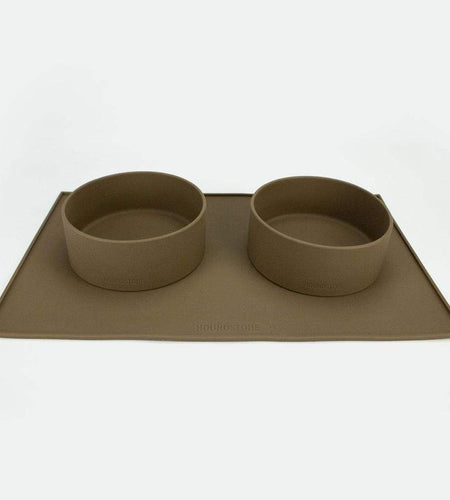 Houndstone Silicone Pet Food Mat, Dishwasher Safe, Olive