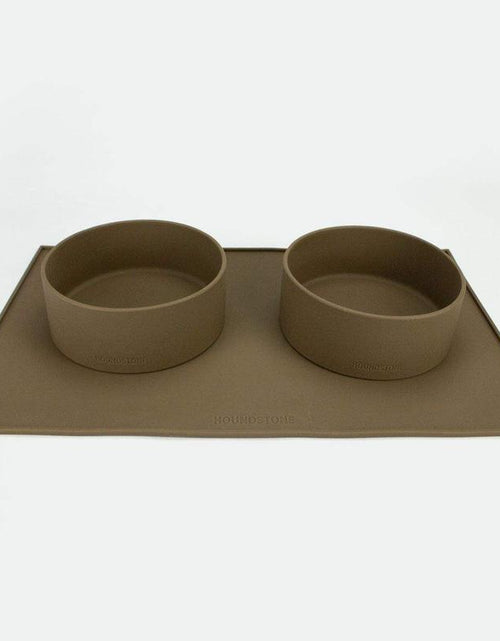 Load image into Gallery viewer, Houndstone Silicone Pet Food Mat, Dishwasher Safe, Olive
