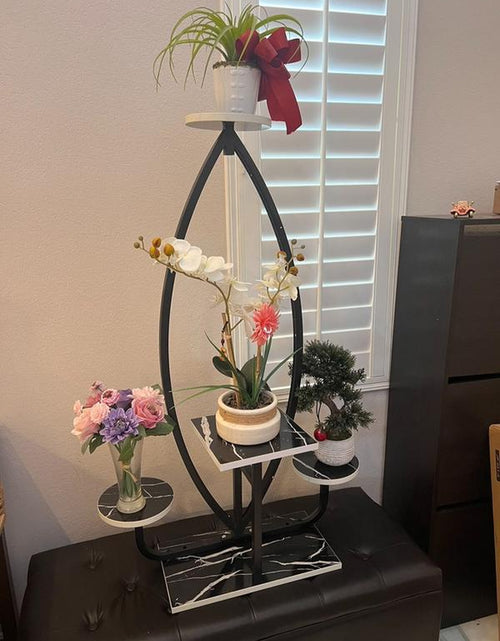 Load image into Gallery viewer, Stylish Lotus Shape Plant Stand Indoor Tall Plant Shelf Metal Tiered Hanging Shelf, Wedding Flower Stands, Indoor Plant Stand, Wedding Decor, Home Decor Organiser Rack
