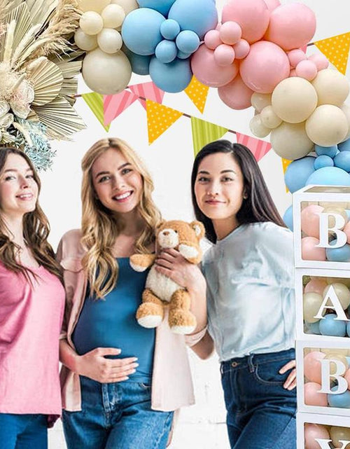 Load image into Gallery viewer, Gender Reveal Baby Shower Balloon Garland Arch Kit,176Pc Latex Balloon Box Decoration,Pink and Blue Balloon Decor,Baby Shower Balloon Party Decoration
