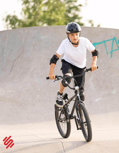 Load image into Gallery viewer, Knee Pads for Kids - Knee and Elbow Pads Set - PROTECT-1 - Size S Black - Wrist Guards Skating Protective Gear, Skateboard, Roller Skate, Ice Skates for Kids
