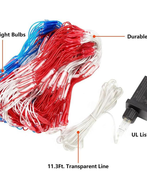 Load image into Gallery viewer, Super Larger Size American Flag Lights, July 4Th Patriotic Lights with Ultra-Bright 420 LED, Waterproof Led Flag Net Light of USA, 4Th of July Decor Independence Day Memorial Day
