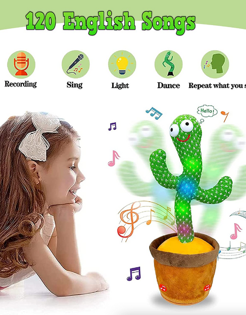 Load image into Gallery viewer, Dancing Cactus Plush Toy Doll Electronic Recording Shake With Song Funny Gift US
