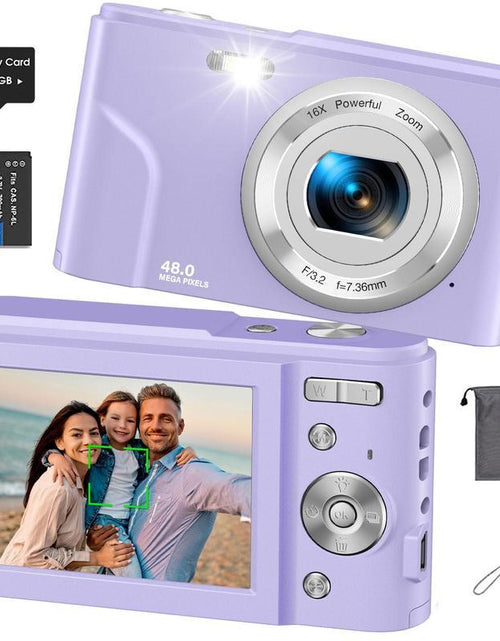 Load image into Gallery viewer, Digital Camera, Portable FHD 1080P Digital Cameras, 48MP 16X Digital Zoom with 2.8&quot; IPS Compact Small Vintage Camera for Vlogging, Point Shoot Camera.
