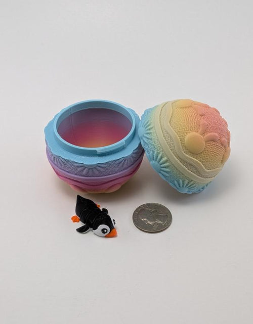 Load image into Gallery viewer, Easter Minis &amp; Containers- Easter Themed Articulating 3D Printed Collectible Figurines - Easter Gift - Rainbow Egg &amp; Easter Basket
