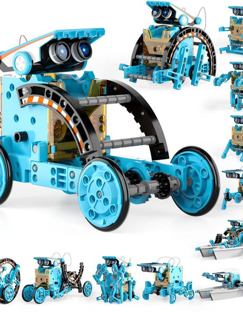 Load image into Gallery viewer, Education Building Science Experiment Set, 12 in 1 STEM Solar Robot Kit Toys,Birthday/Christmas Gift
