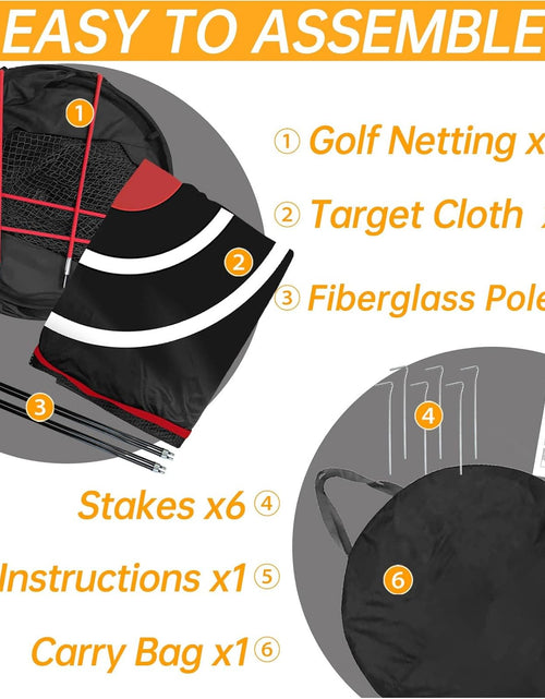 Load image into Gallery viewer, Golf Pop-Up Hitting Cage: 8X7X7Ft Practice Net with Target Portable Backyard Garage Training for Driving Chipping Swing Beginners &amp; Golf Enthusiasts
