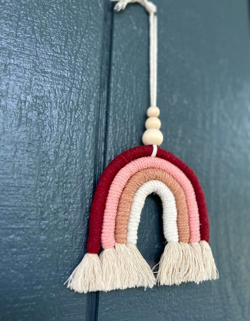 Load image into Gallery viewer, Rainbow Hanger - Baby Shower Gifts - Boho Decoration - Macramé -
