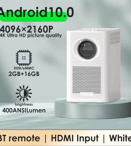 S30MAX Portable Smart Mini Projector 1080P 9500L Portable Projector Android Projectors with WIFI and Bluetooth Remote