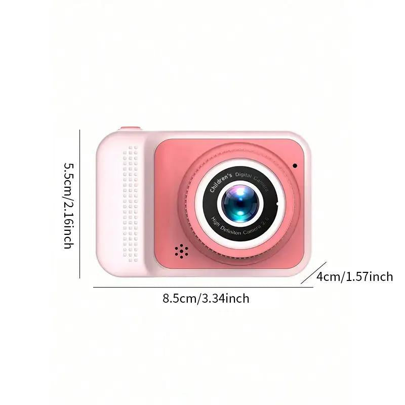 1080P Mini Dual Lens Digital Camera for Summer, 2000W Front & Rear Dual Compact Camera with Eye Protective Screen, Digital Camera, Anti-Fall High Definition Digital Cameras, Portable Digital Cameras for Video Shooting, Camera for Vlogging