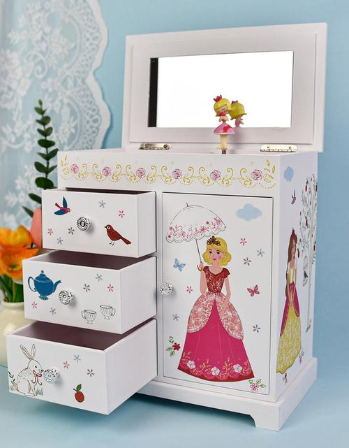 Load image into Gallery viewer, Musical Jewelry Box，Organize，Gift for Girls Children Girlfriend Mom，Room Decor，Ballerinas，Pink，Birthday，Valentine&#39;S Day, Thanksgiving, Halloween，Christmas
