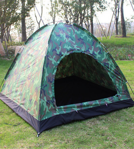 Camouflage Single Layer Tent for Outdoor Camping
