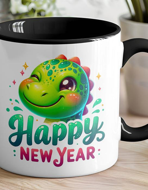 Load image into Gallery viewer, Green Dino Happy New Year Mug
