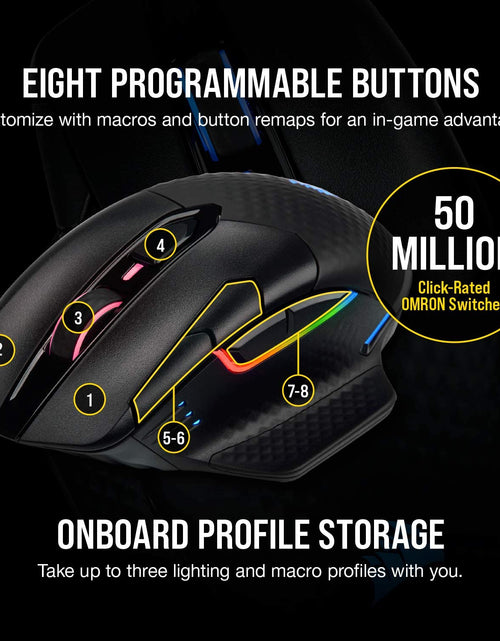Load image into Gallery viewer, Dark Core RGB Pro, Wireless FPS/MOBA Gaming Optical Mouse with SLIPSTREAM Technology, Black, Backlit RGB LED, 18000 DPI, Optical,Ch-9315411-Na
