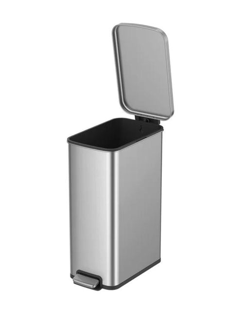 Load image into Gallery viewer, Stainless Steel 13.2 Gallon Kitchen Step Trash Can, Compact Design for Easy Storage and Organization Stainless Steel

