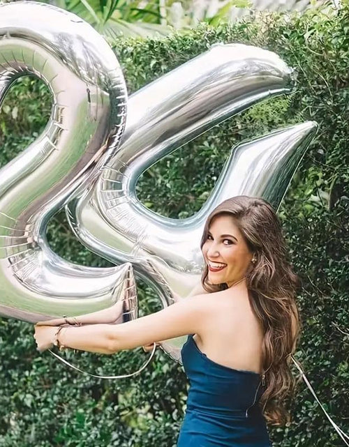 Load image into Gallery viewer, 40 Inch Jumbo Number Foil Balloons, Birthday Party Decoration, Gold, Silver, Rose Gold, Foil Big Number Balloon for Birthday Party,Wedding, Engagement
