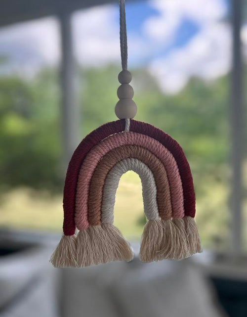 Load image into Gallery viewer, Rainbow Hanger - Baby Shower Gifts - Boho Decoration - Macramé -
