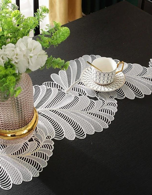 Load image into Gallery viewer, Hollow Table Runner, 1 Count Non-Slip Plants Design Leaf Placemat for Home Party Kitchen Dining Room, Wedding Decor
