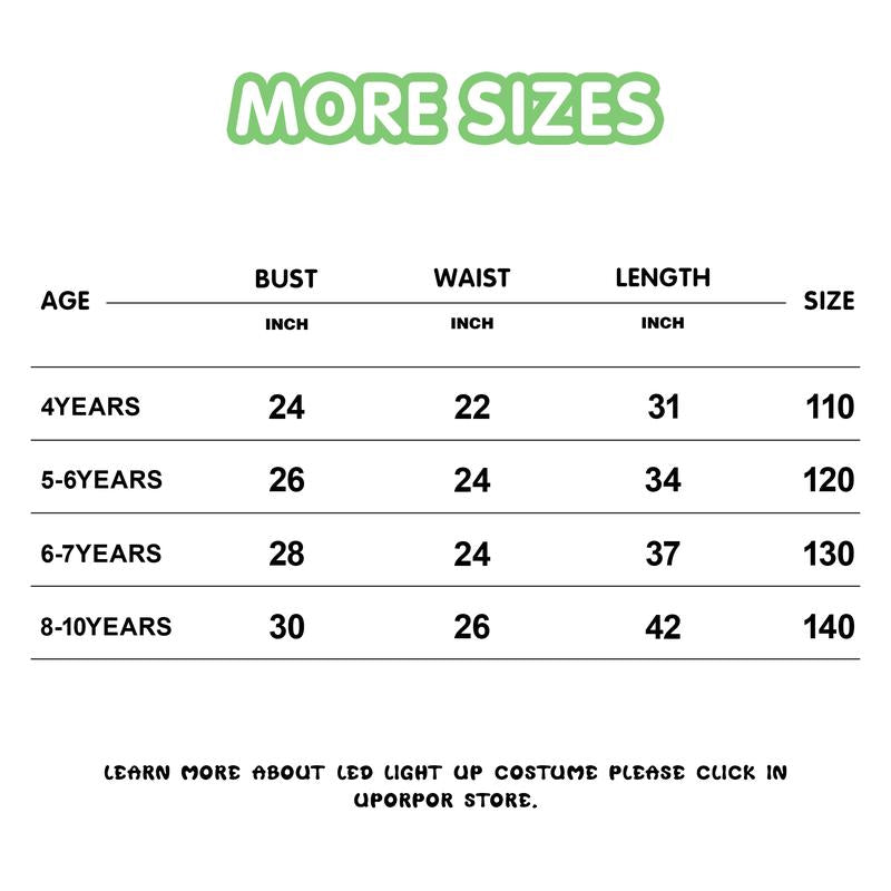 UPORPOR Light up Girls Halloween Costume Fairy Dress & Wings Green Fairy Girls Costume Princess Ball Gown Kids