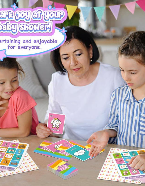 Load image into Gallery viewer, 40 Baby Shower Bingo Cards, Activities Games,Party Bingo for Adults Kids
