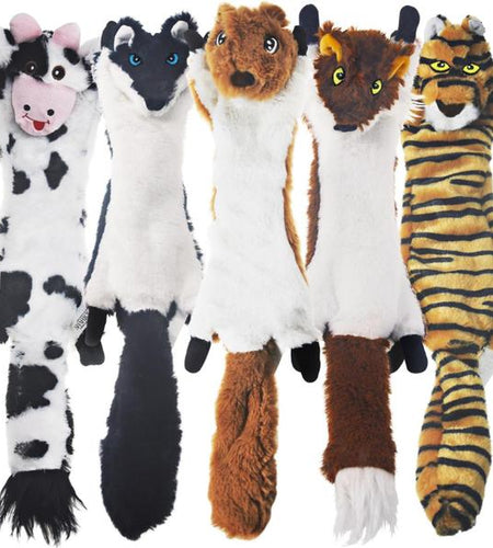 Dog Squeaky Toys 5 Pack, Pet Toys Crinkle Dog Toy No Stuffing Animals Dog Plush Chew for Large Dogs and Medium Dogs Squeeky