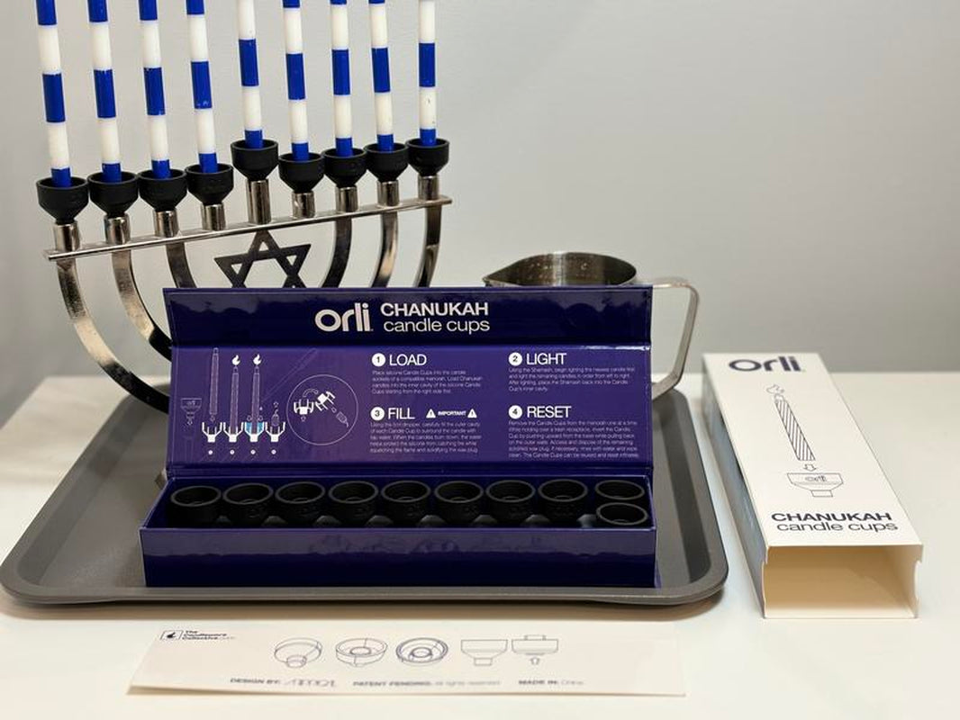 Orli Silicone Candle Cups for Chanukah Menorahs, Judaica by the Candleware Collective, #Hanukkah Candlestick Holder #Jewishtiktok Shabbat Candles