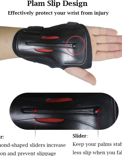 Load image into Gallery viewer, Adult/Child Long Damping Non-Slip Anti-Fall Wrist Guards Protective Gear for Roller Skating Skating Skiing Skateboard Snowboard Cycling Bicycle Scooter
