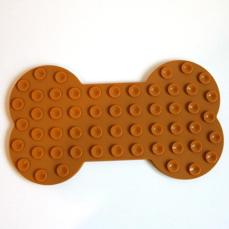 Dog Bone Slow Feeder Lick Mat - Reduce Anxiety and Boredom - Pet Supplies