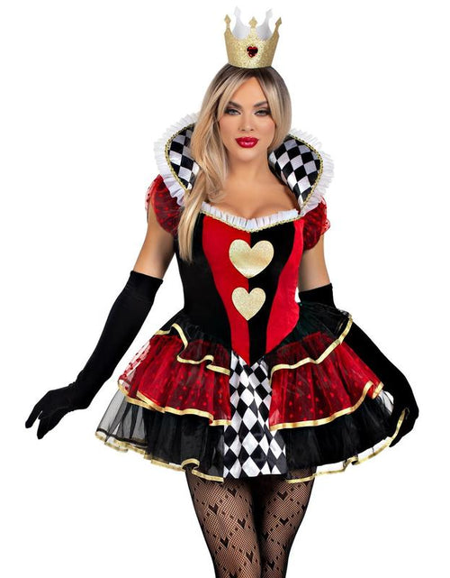 Load image into Gallery viewer, Queen of Hearts Wonderland Halloween Costume Dress
