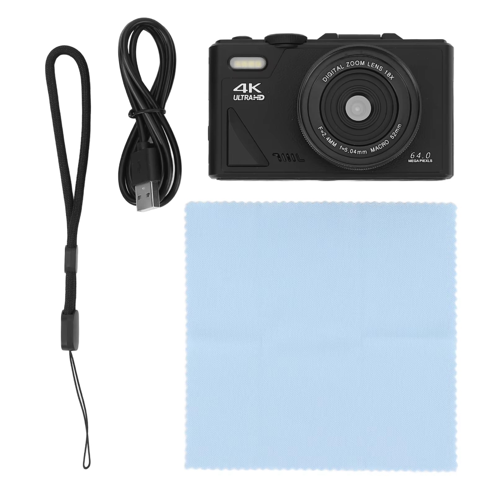 Digital Camera Autofocus Video Pause Function Retro Digital Camera 3 Inch Screen UHD 4K for Beginners for Photography