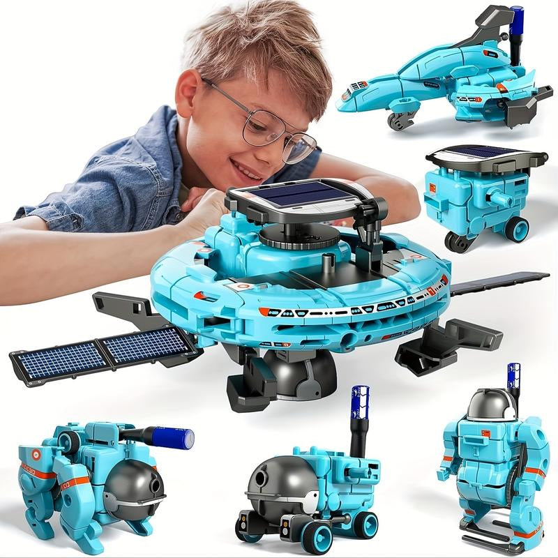 STEM 6-In-1 Solar Robot Kit - Space-Themed Educational Toy for Kids, Creative Learning, Birthday & Holiday Gift for Hands-On Science Projects Fun Mode