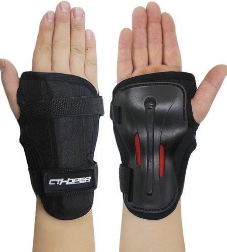 Adult/Child Long Damping Non-Slip Anti-Fall Wrist Guards Protective Gear for Roller Skating Skating Skiing Skateboard Snowboard Cycling Bicycle Scooter
