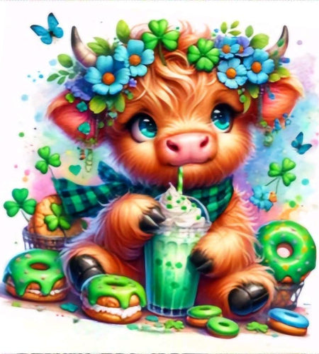 St Patrick Highland Cow 20Oz Tumbler