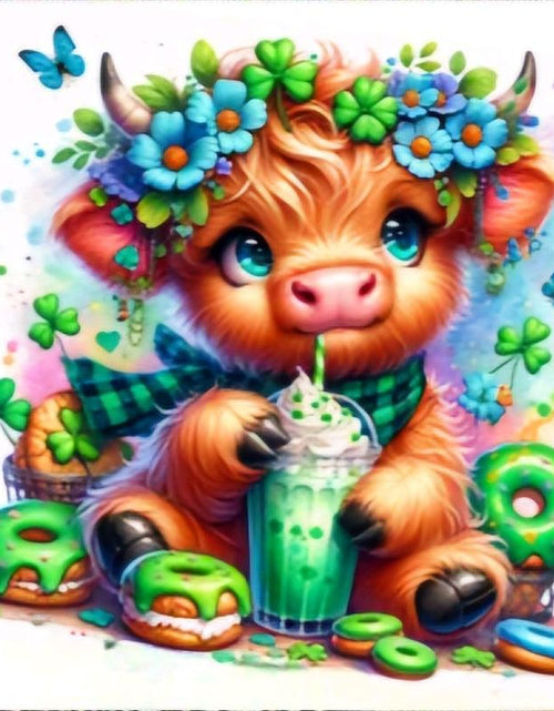 Load image into Gallery viewer, St Patrick Highland Cow 20Oz Tumbler
