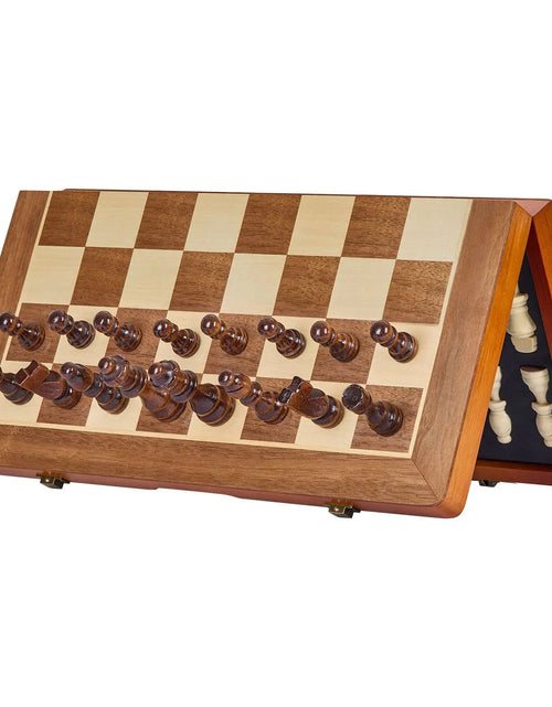 Load image into Gallery viewer, 2 Queens Portable Travel Gift Chess Set for Tournament Professional Beginner 15 Inch 2-IN-1 Chess Checkers Game Set,
