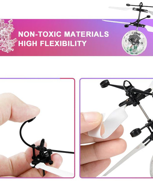 Load image into Gallery viewer, Allaugh Flying Ball Toys, RC Toy for Kids Boys Girls Rechargeable Light up Ball Drone Infrared Induction Helicopter with Remote Controller for Indoor and Outdoor Games
