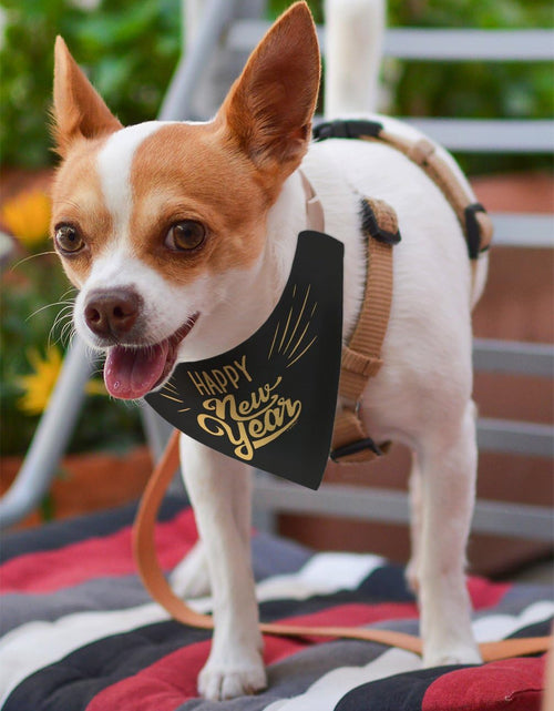 Load image into Gallery viewer, Dog New Years Costume Happy New Year Outfit for Dogs Pet Collar Scarf for Smaller Dogs New Year
